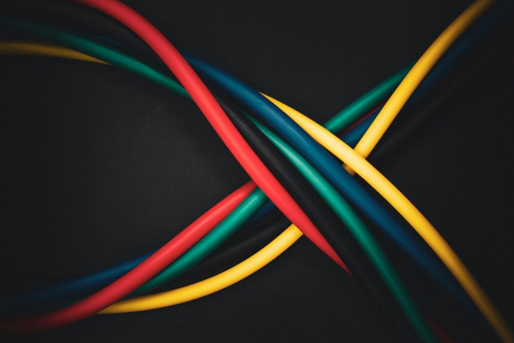 Multicolored electrical cabling