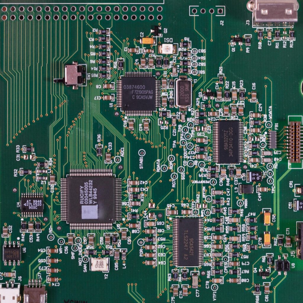Closeup of a circuit board