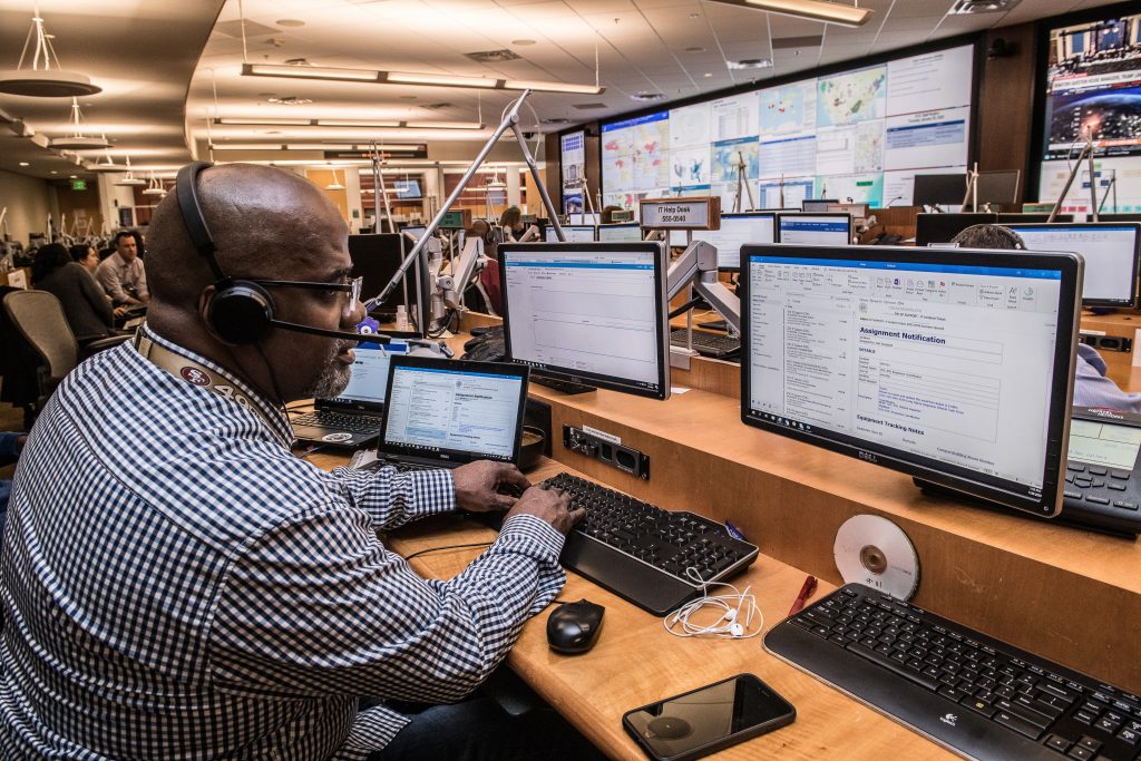 Man working at CDC IT Help Desk