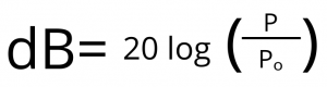 Formula to convert pascals into decibels