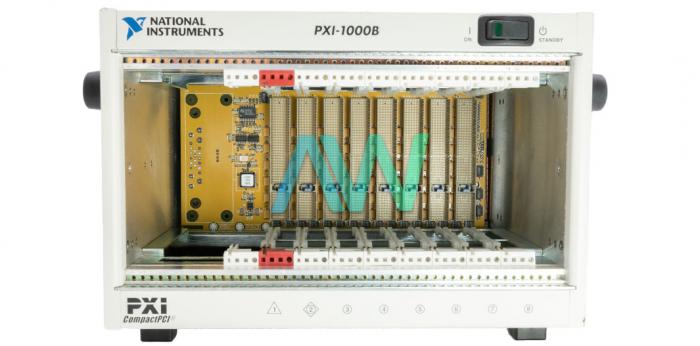 Front view of the PXI-1000B with the Apex Waves logo