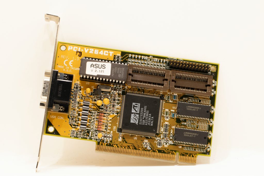 Yellow Graphics Processing Unit for computer