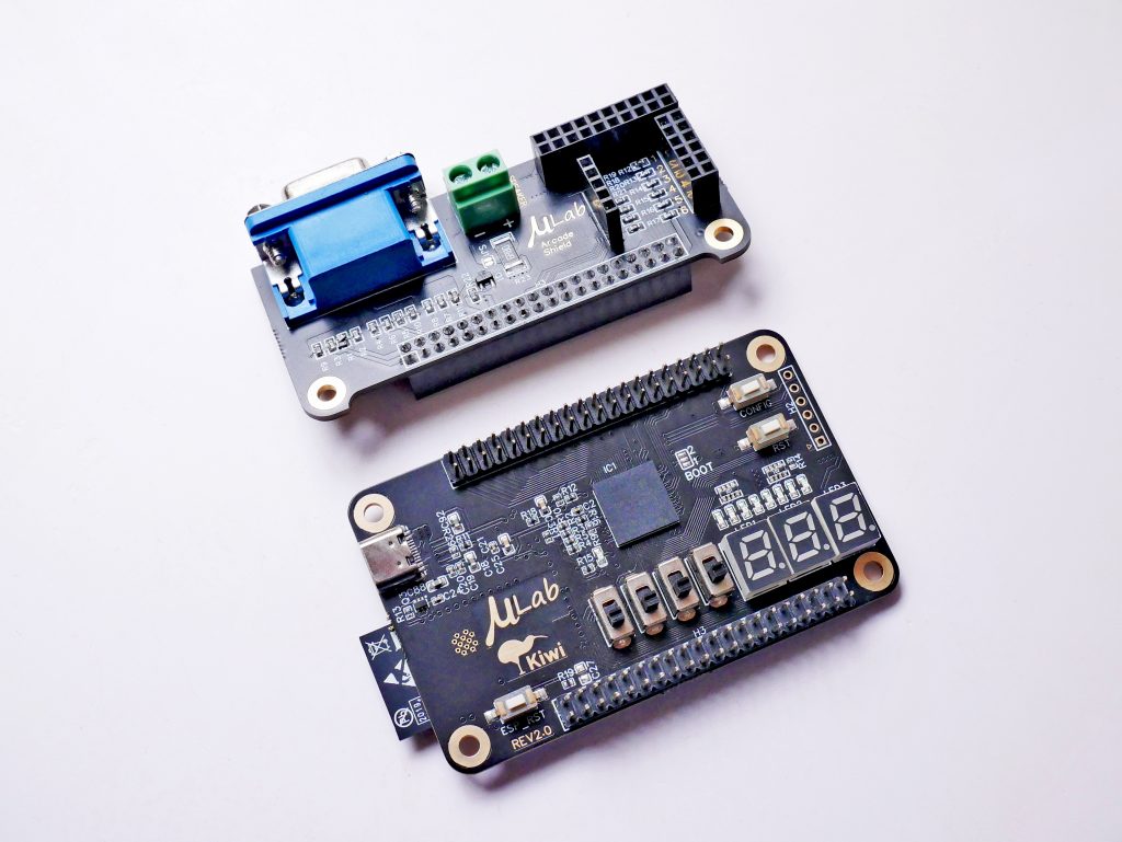 FPGA + ESP32-S2 Development board top side.