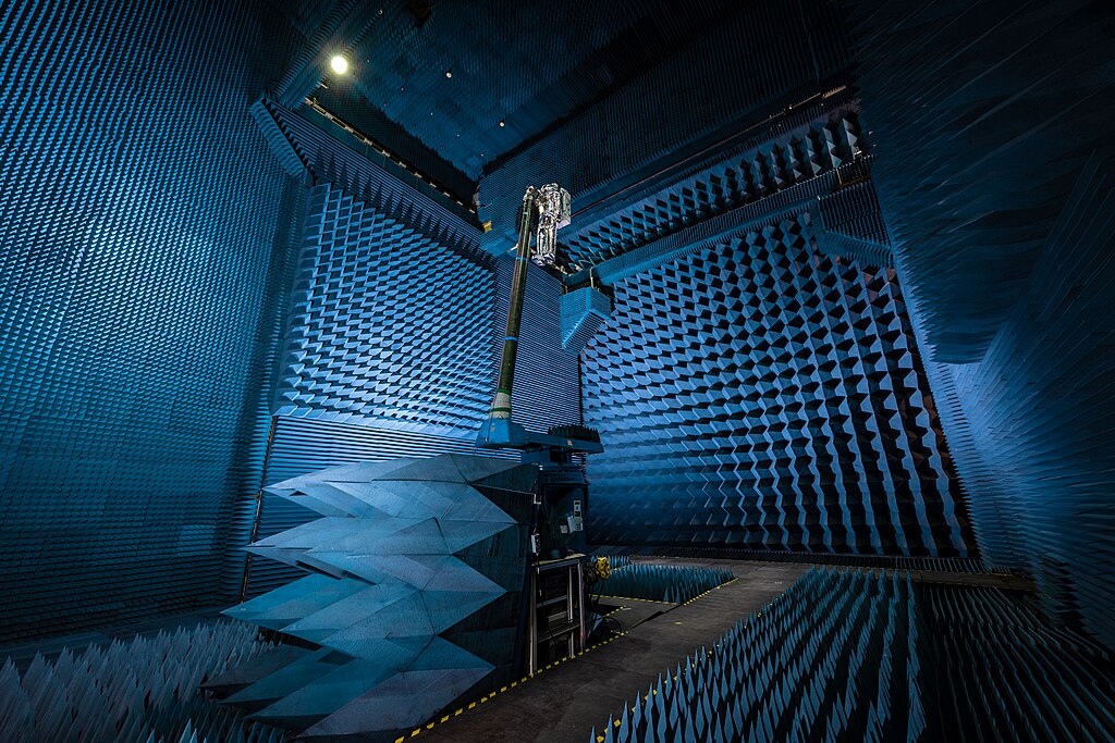  antenna testing in NASA Johnson Space Center’s anechoic chamber 