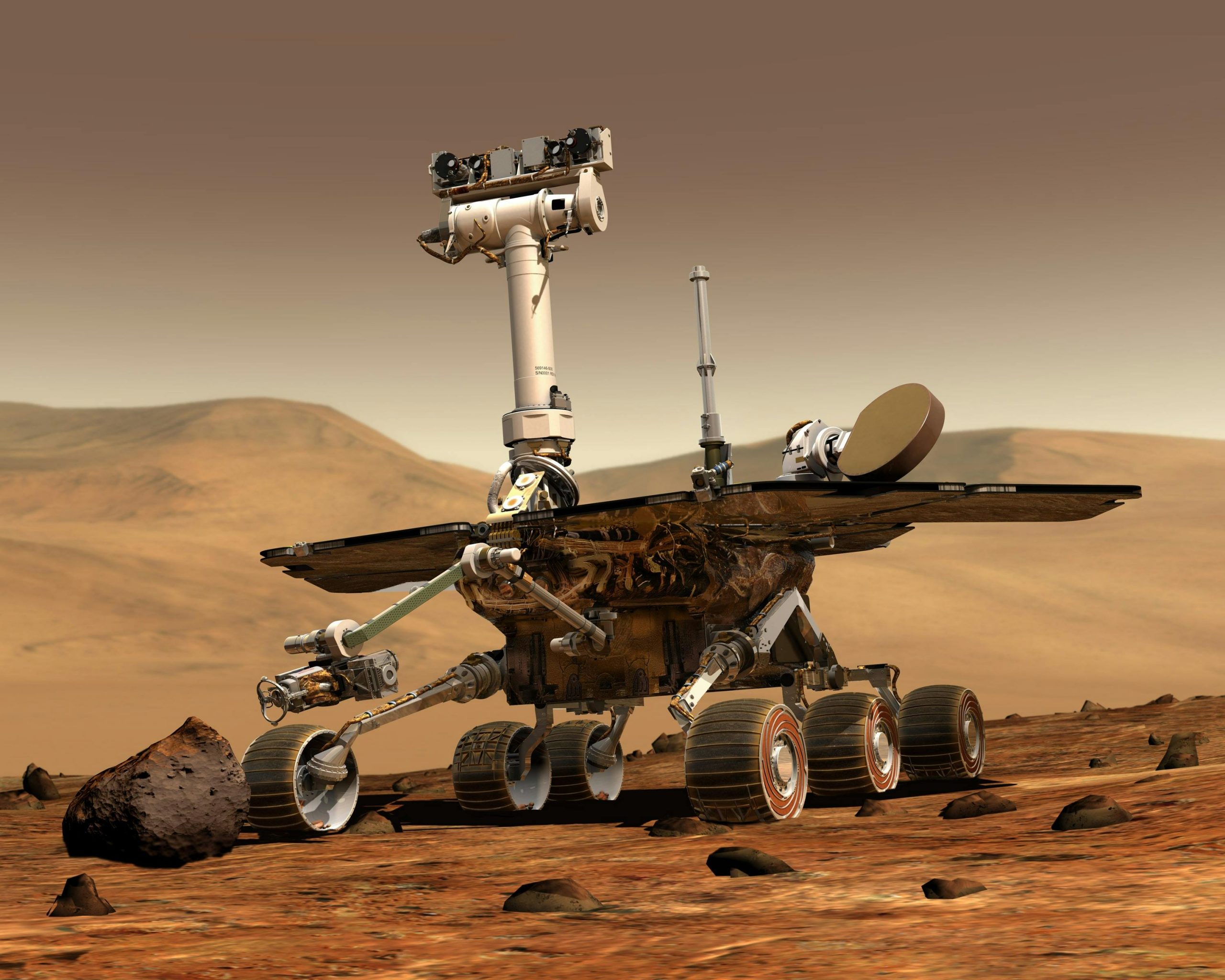 Rover on mars