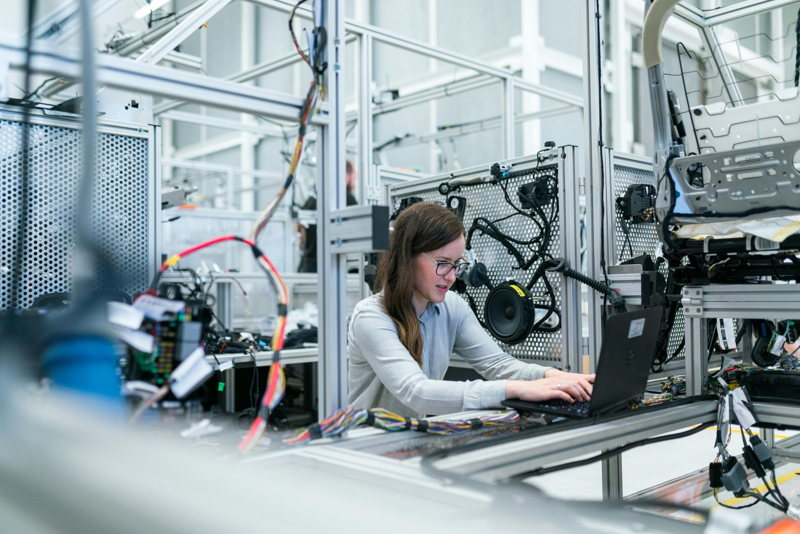 Engineer working on computer - LabVIEW