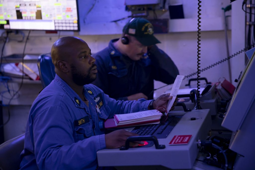 Military engineer in training