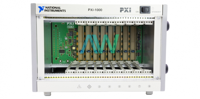 Closeup view of the PXI-1000 PXI Chassis from National Instruments