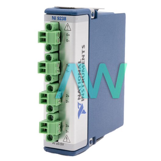 Angled view of the NI-9238 module.