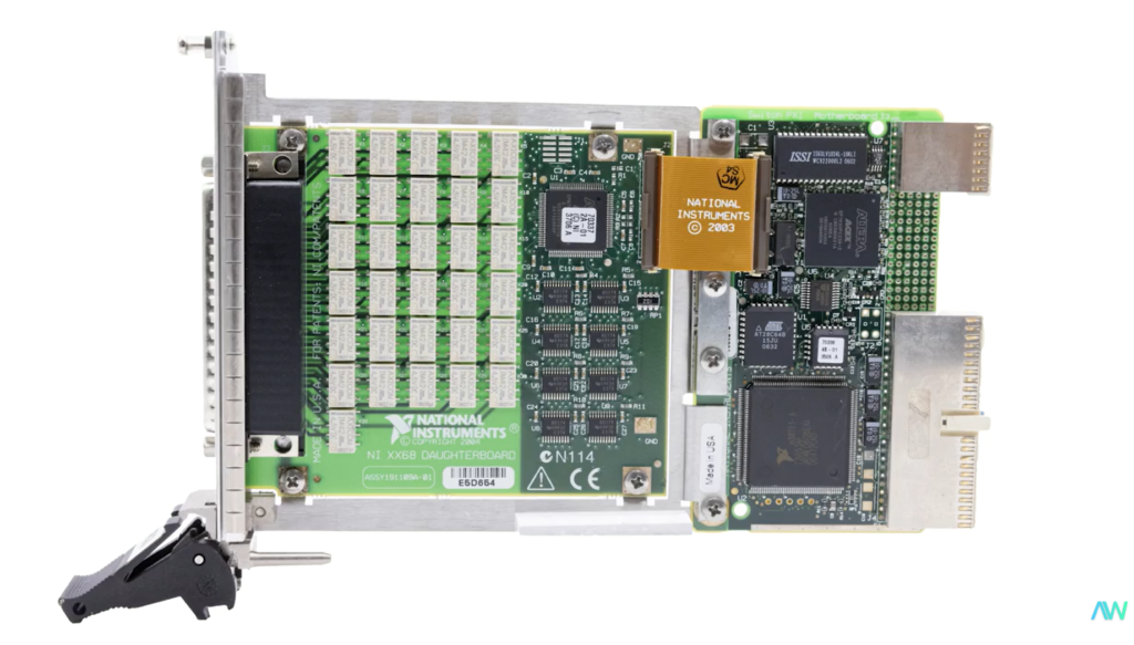 A PXIe module with a hybrid connector